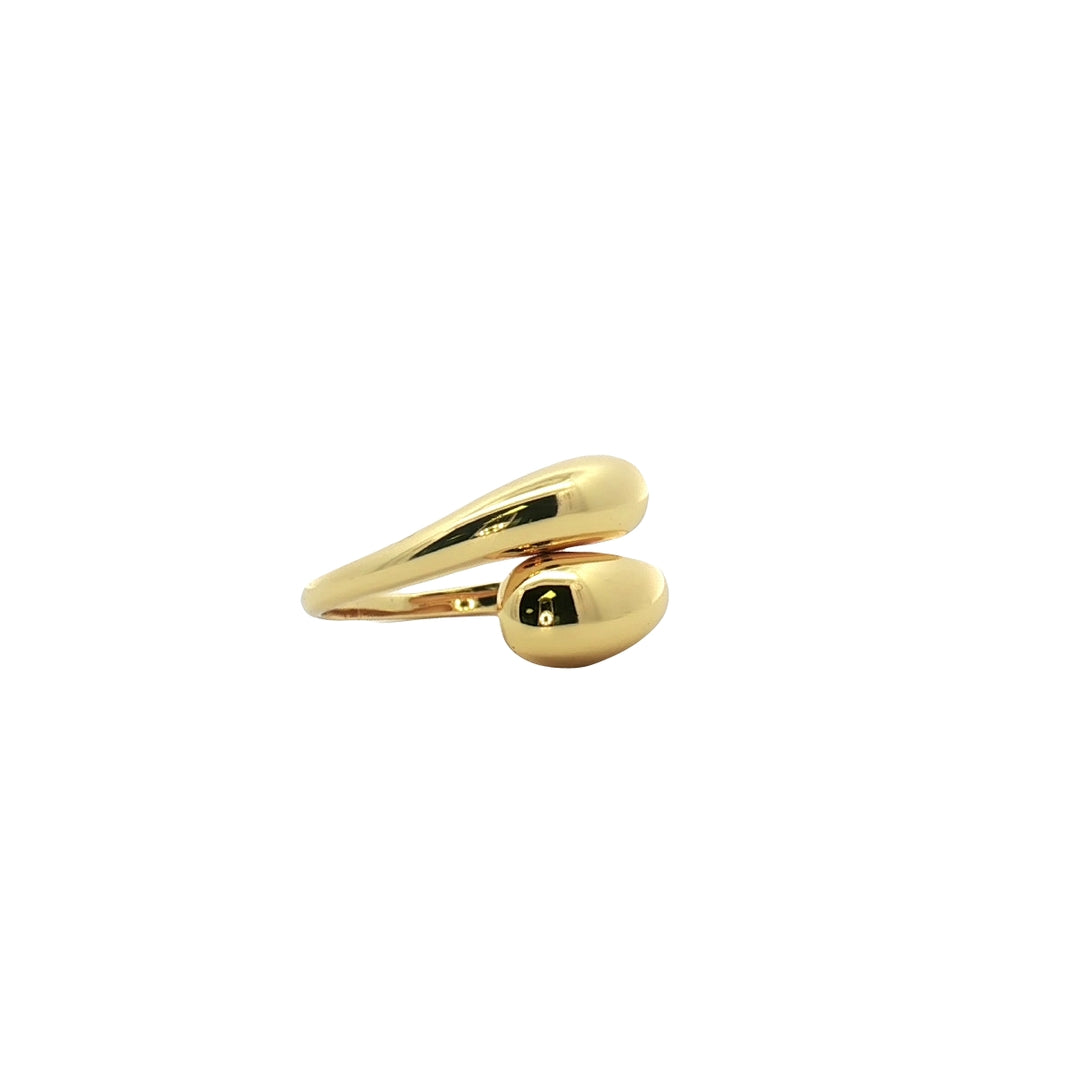 Adjustable Gold Statement Ring – 18K Gold Plated Sterling Silver