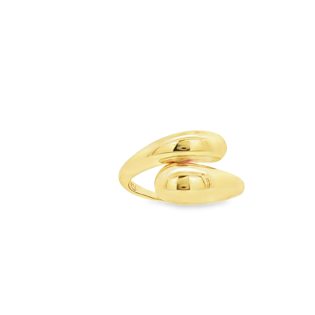 Adjustable Gold Statement Ring – 18K Gold Plated Sterling Silver
