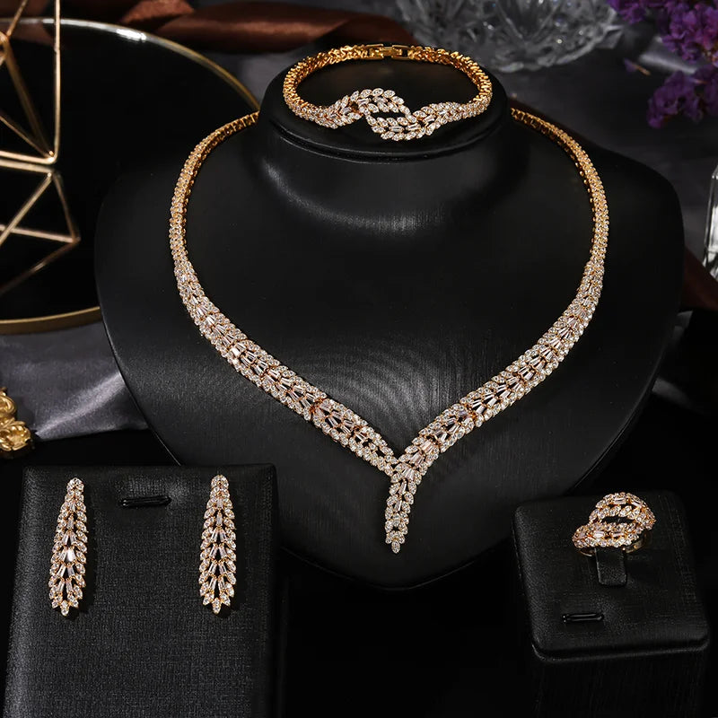 Breathtaking CZ Bridal Jewelry Set