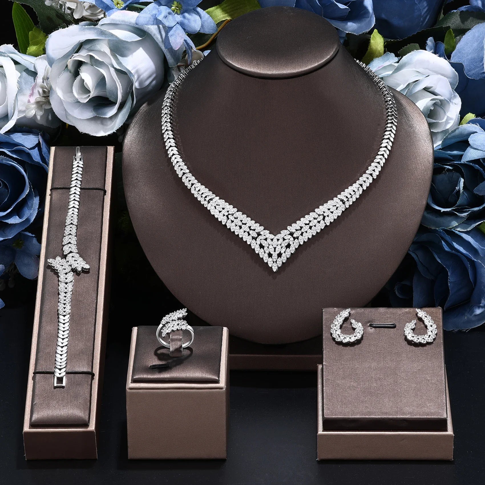 Breathtaking CZ Bridal Jewelry Set