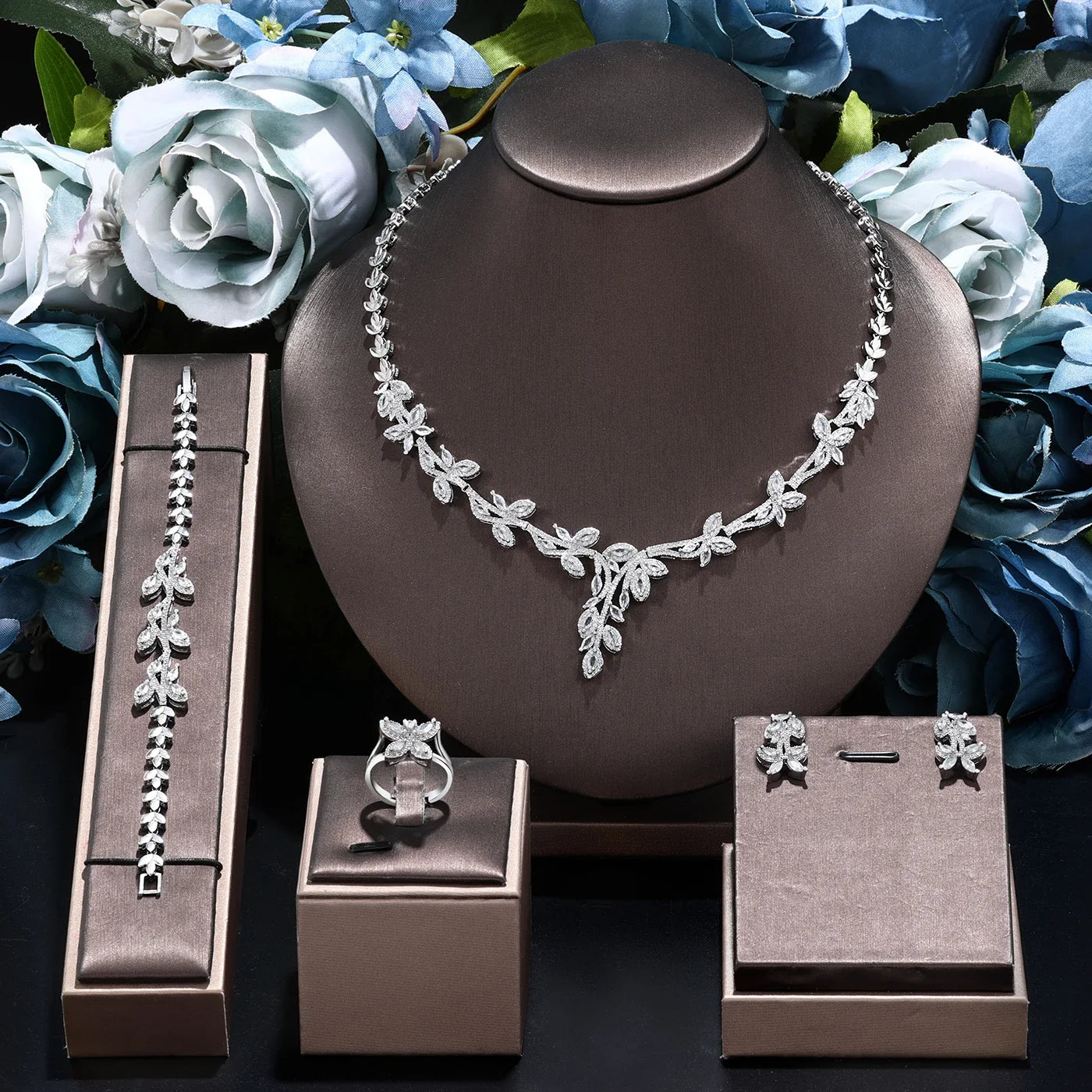 Breathtaking CZ Bridal Jewelry Set
