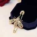 Luxury Full Crystal Gold Color Bee Brooch