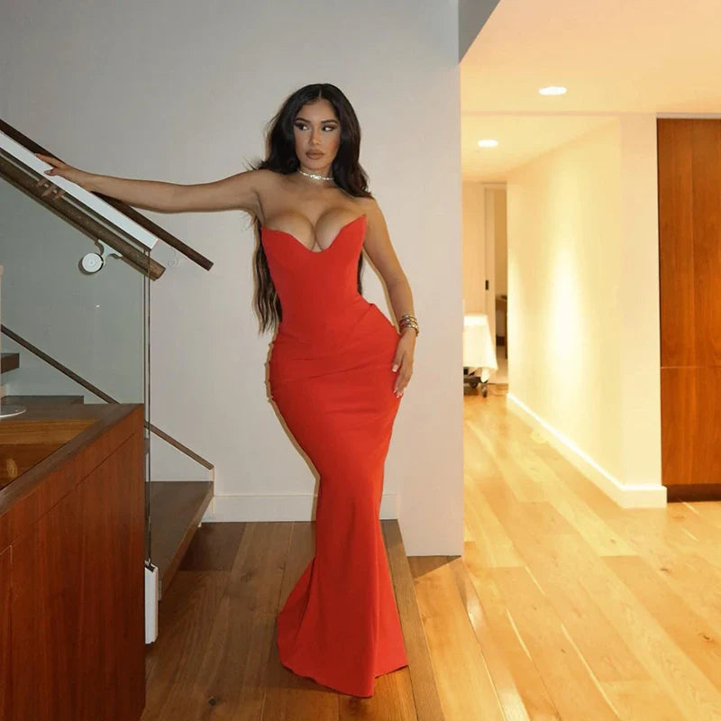 Pristine Corset Maxi Dress
