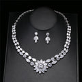 ZAKOL Brand Gorgeous Shiny Full Zirconia Earring Necklaces Jewelry Set Luxury Bridal Wedding Party Jewelry