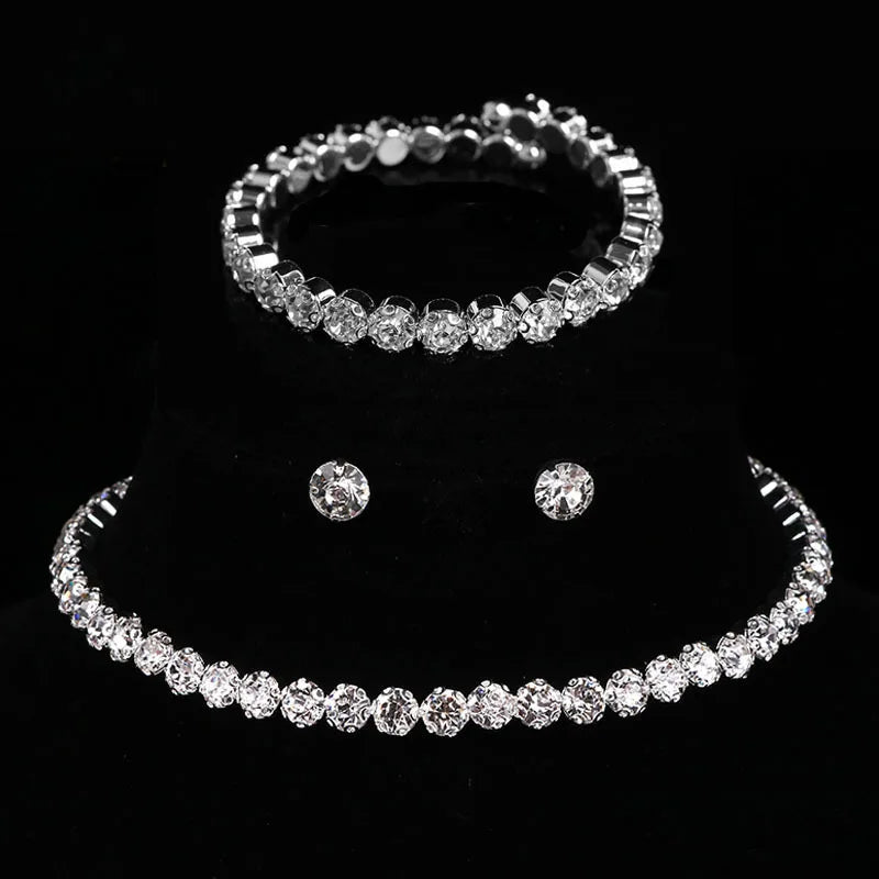 LUX Round Crystal Jewelry Set