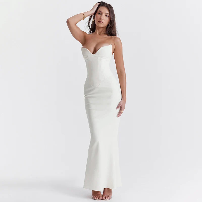 Pristine Corset Maxi Dress