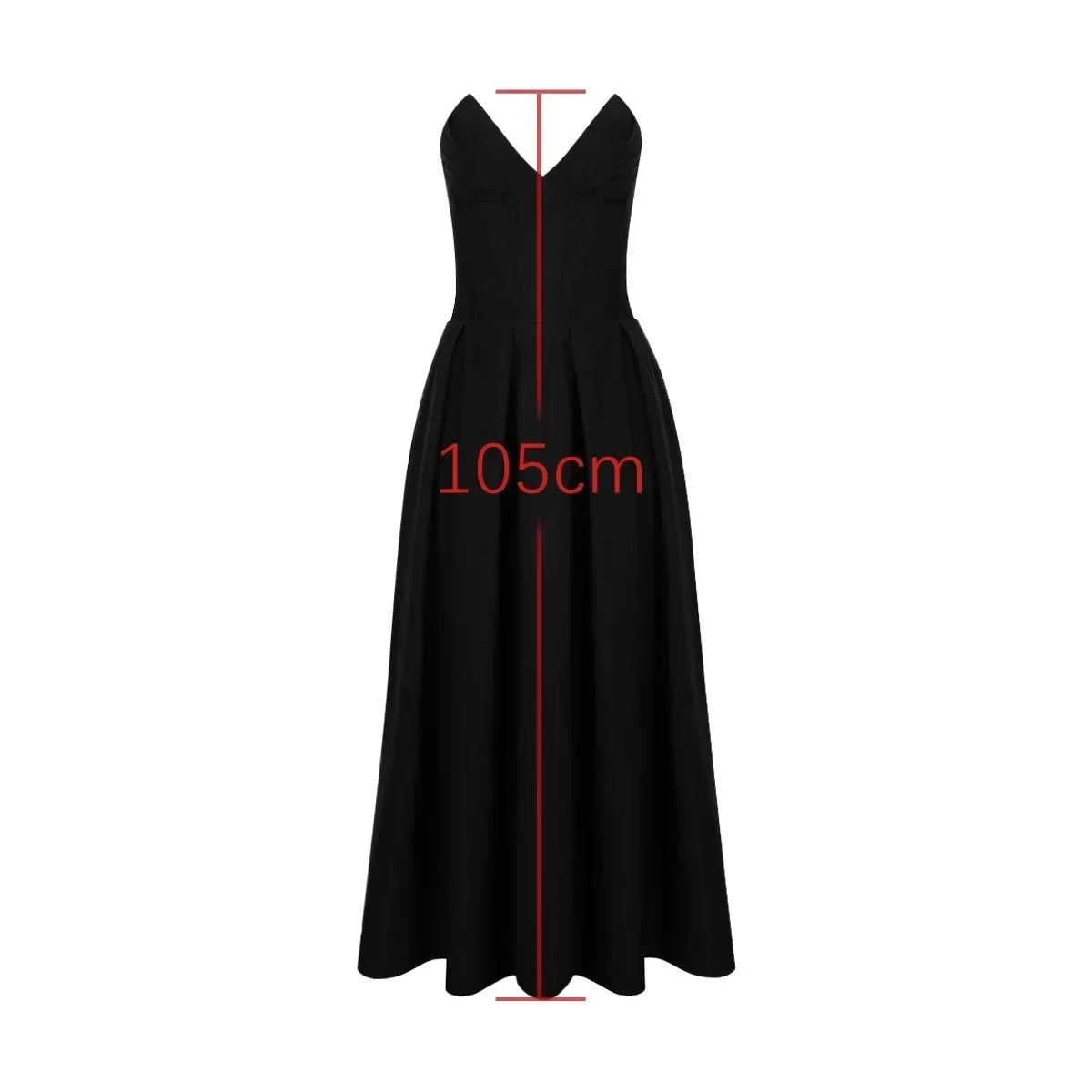 Black Elegant Corset MIDI Dress