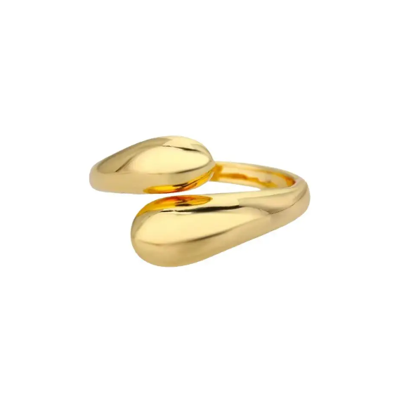 Adjustable Gold Statement Ring – 18K Gold Plated Sterling Silver